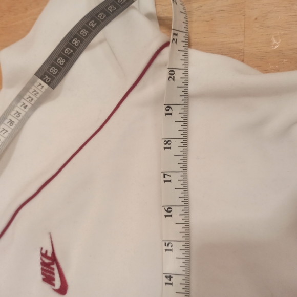 Nike Full Zip Womens Track Jacket medium White Velour Velvet Y2K - Picture 15 of 16